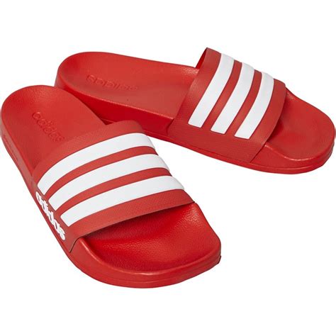 adidas slipper grijs rood|Adidas sandalen slippers.